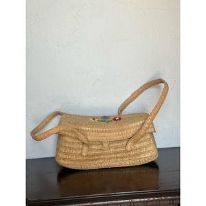 Vintage Woven Straw Handbag Made in Italy